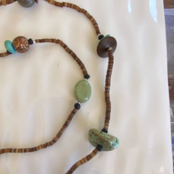Silpada Bohemian Shells and Stone Beaded Necklace 60” long. N1569 - Picture 5 of 8